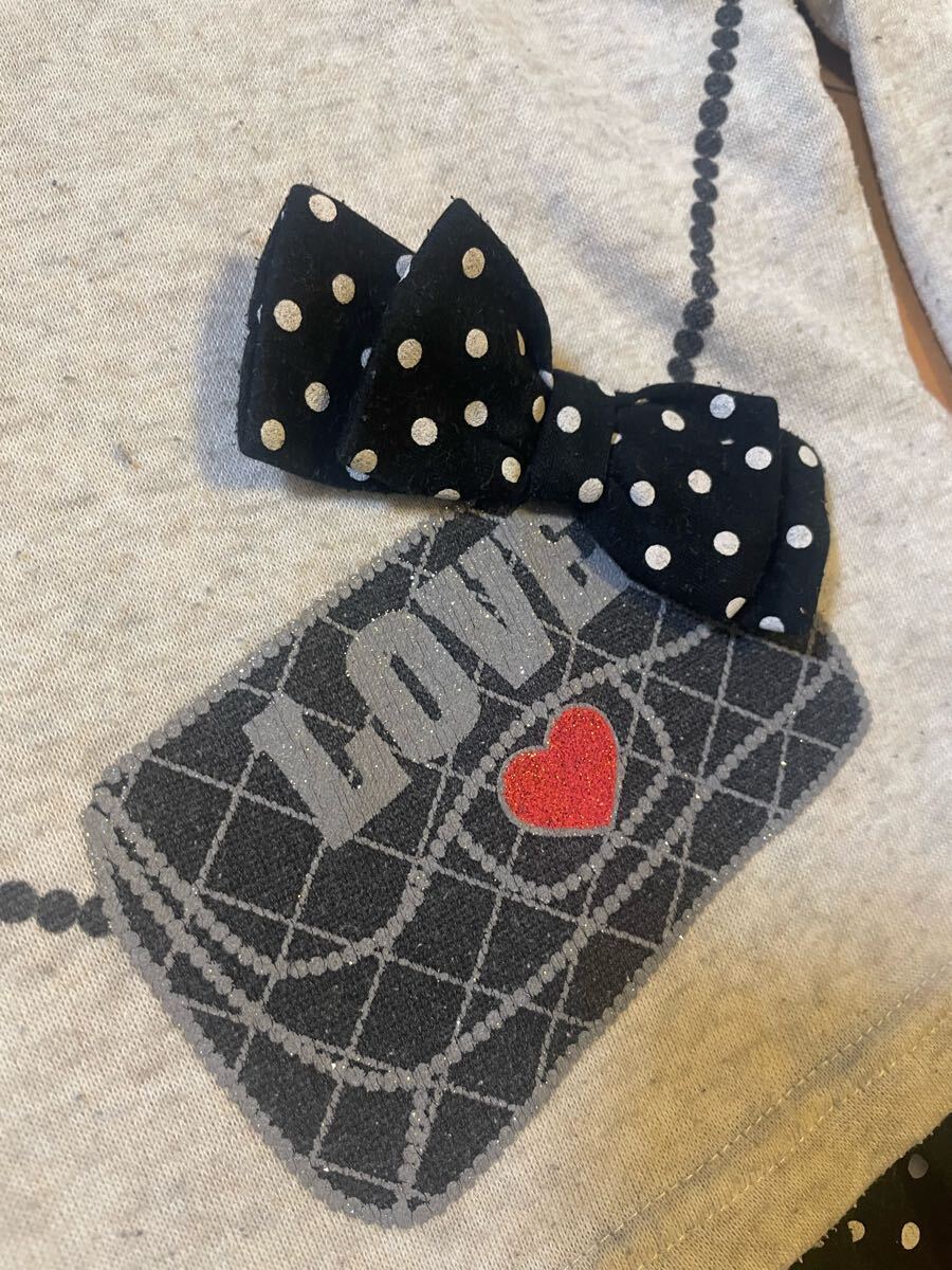 ★美品★長袖トレーナー★グレー水玉★110★キッズ女の子_画像3