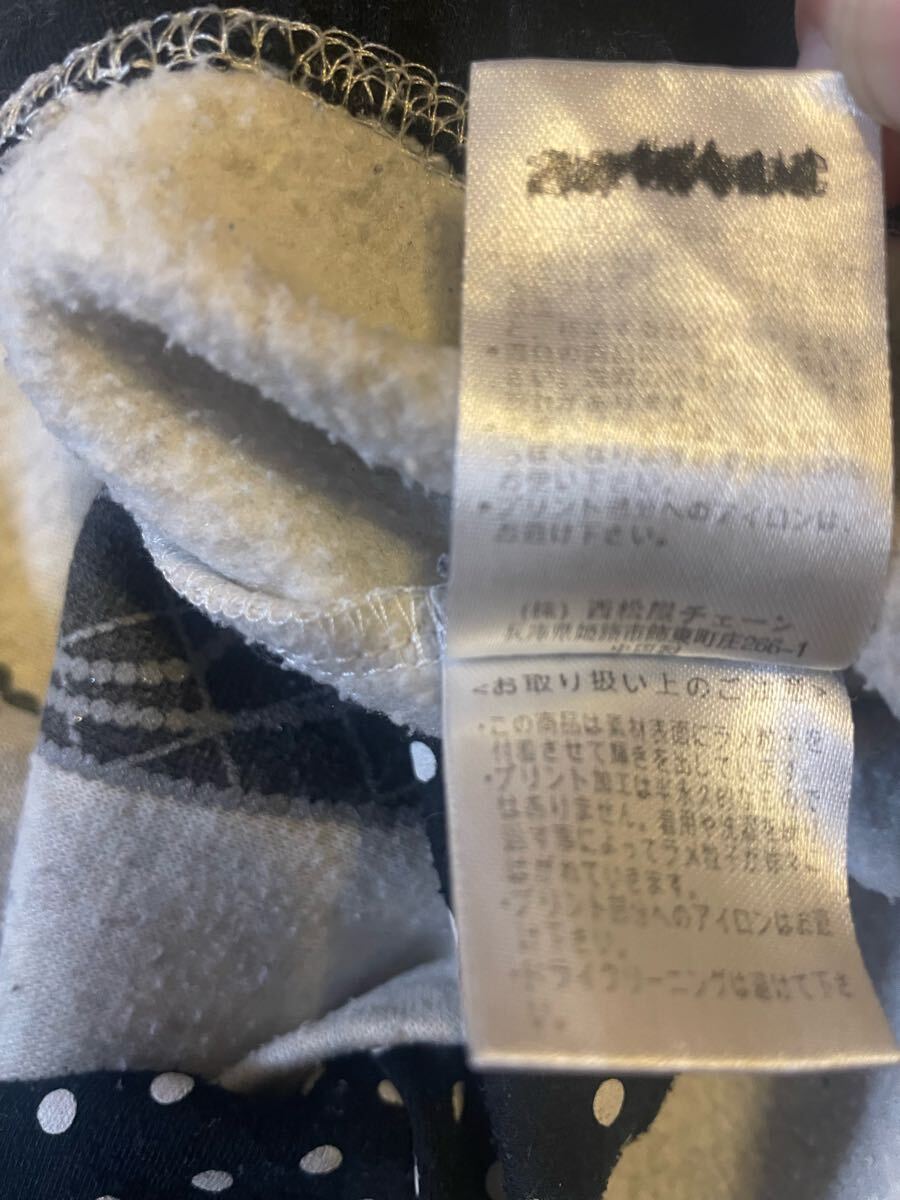 ★美品★長袖トレーナー★グレー水玉★110★キッズ女の子_画像7