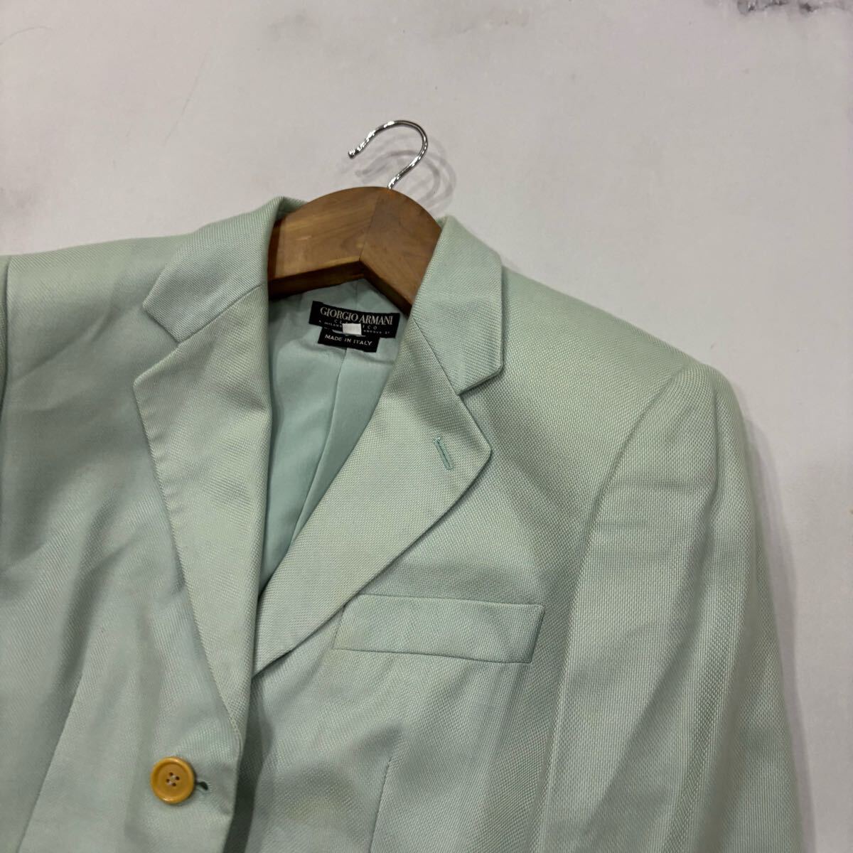 J■ イタリア制 '高級感溢れる' Giorgio Armani ジョルジオアルマーニ 高品質(zhì) 3釦 テーラードジャケット SIZE40 レディース アウター 古著 