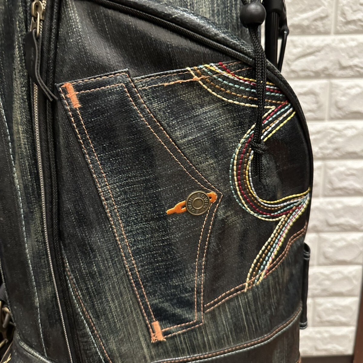 希少 EDWIN エドウィン フェイクデニム 軽量 スタンドキャディ 希少 EDWIN エドウィン フェイクデニム 軽量 スタンドキャディ