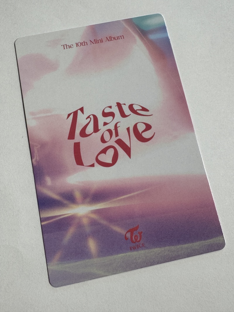 TWICE【ミナ】直筆サイン入り☆Taste of Loveトレカ(サイン TWICE【ミナ】直筆サイン入り☆Taste of Loveトレカ(サイン