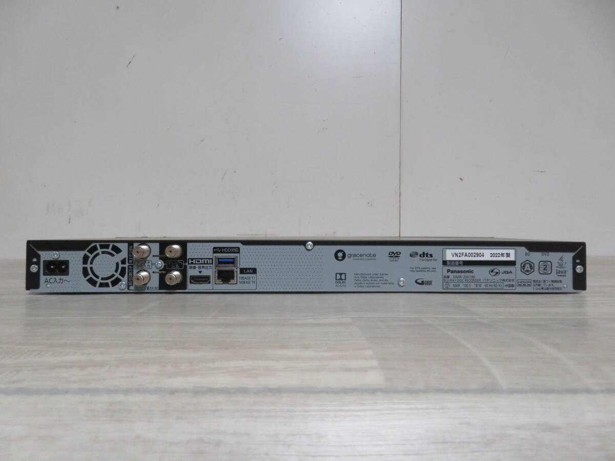 Panasonic パナソニック DMR-2W100 HDD/BDレコーダー 2022年製 Panasonic パナソニック DMR-2W100 HDD/BDレコーダー 2022年製
