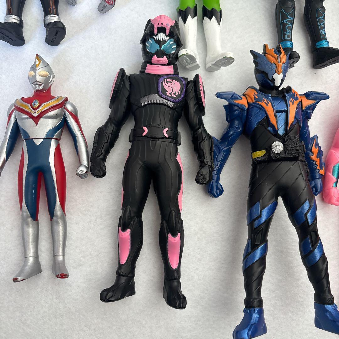 仮面ライダー ウルトラマン フィギュアセット 11体 ソフビ 仮面ライダー ウルトラマン フィギュアセット 11体 ソフビ