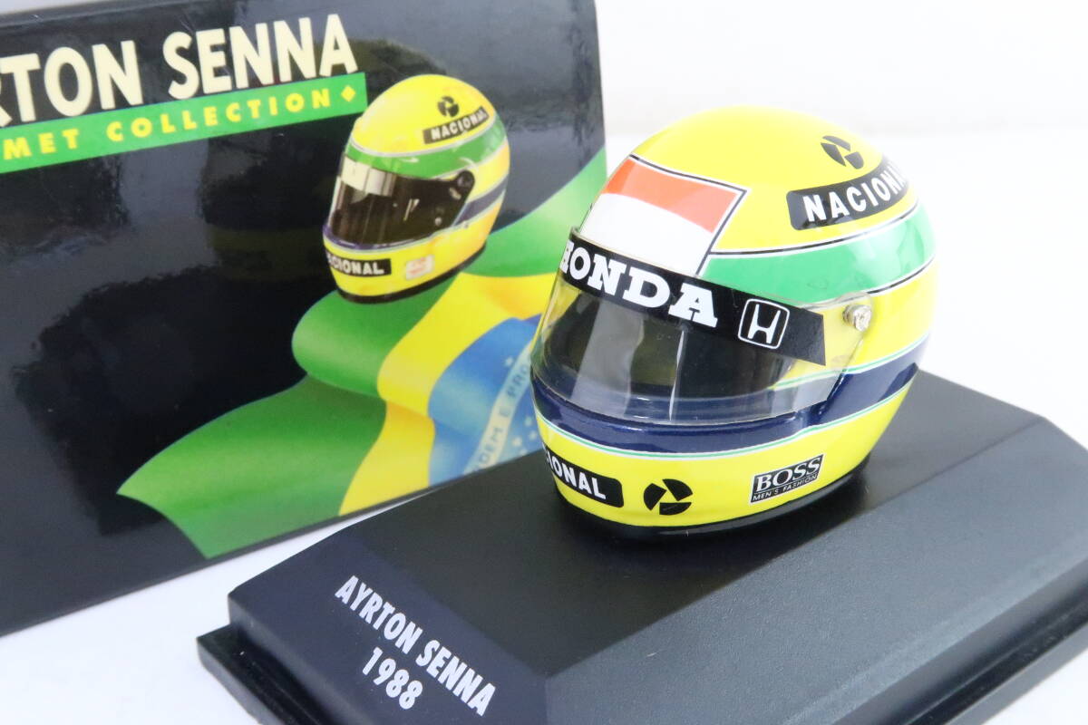 MINICHAMPS HELMET F1 AYRTON SENNA 1988 HONDA アイルトンセナ MINICHAMPS HELMET F1 AYRTON SENNA 1988 HONDA アイルトンセナ
