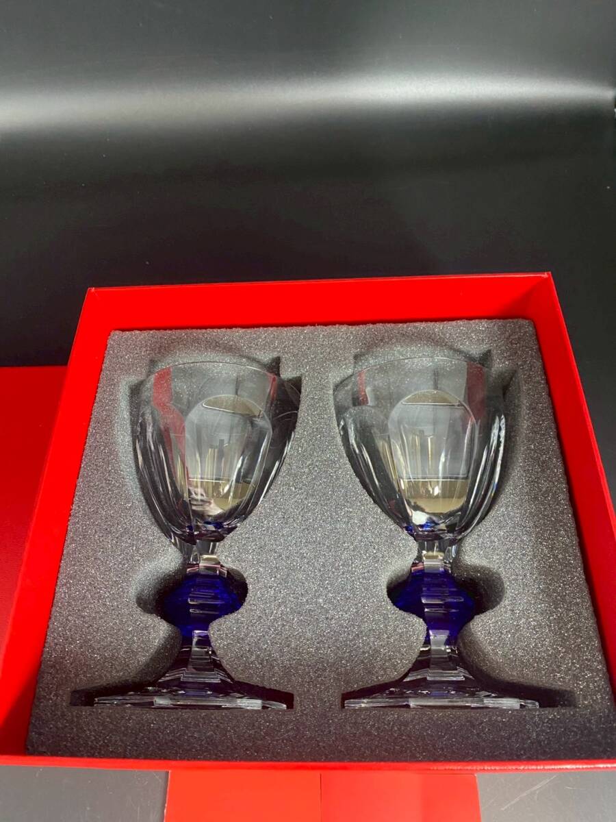 MS-8410バカラ Baccarat グラス ペア アルクール ブルーボタン MS-8410バカラ Baccarat グラス ペア アルクール ブルーボタン
