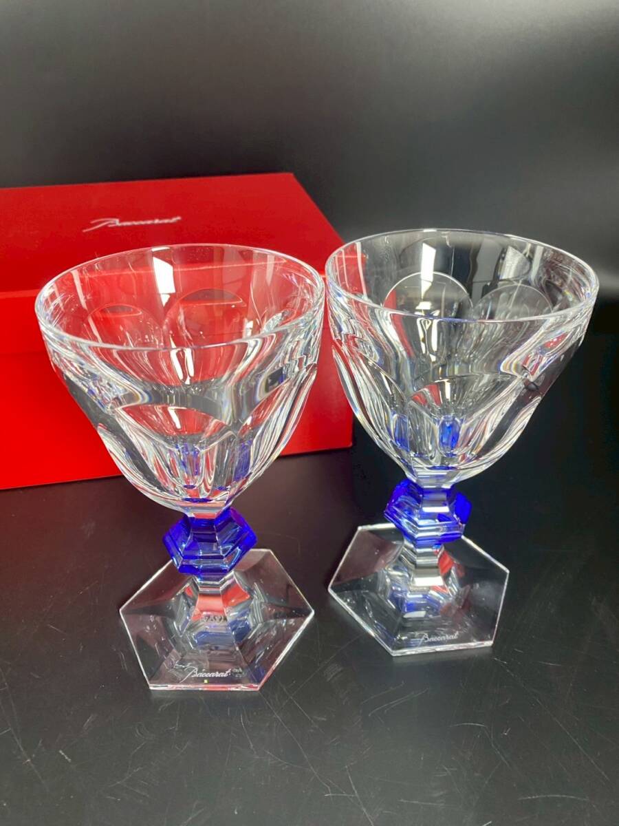 MS-8410バカラ Baccarat グラス ペア アルクール ブルーボタン MS-8410バカラ Baccarat グラス ペア アルクール ブルーボタン