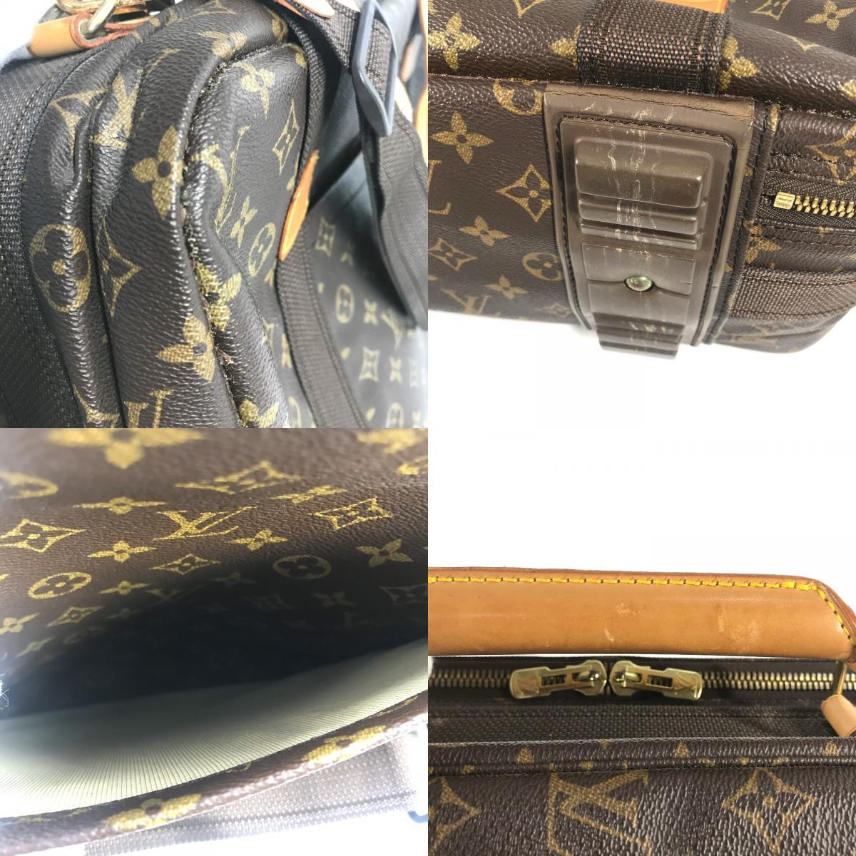 LOUIS VUITTON ルイヴィトン M23356 サテライト53 カバン トラベルバッグ 旅行 モノグラム ボストンバッグ ブラウン ユニセックス【中古】_画像9