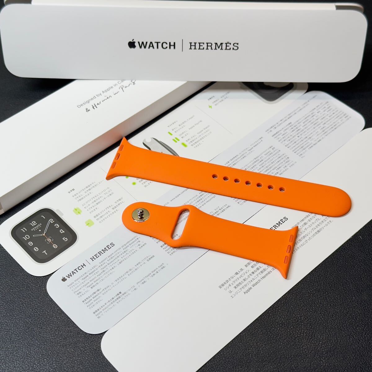 即決 美品 Apple Watch HERMES 限定 オレンジ スポーツバンド 即決 美品 Apple Watch HERMES 限定 オレンジ スポーツバンド