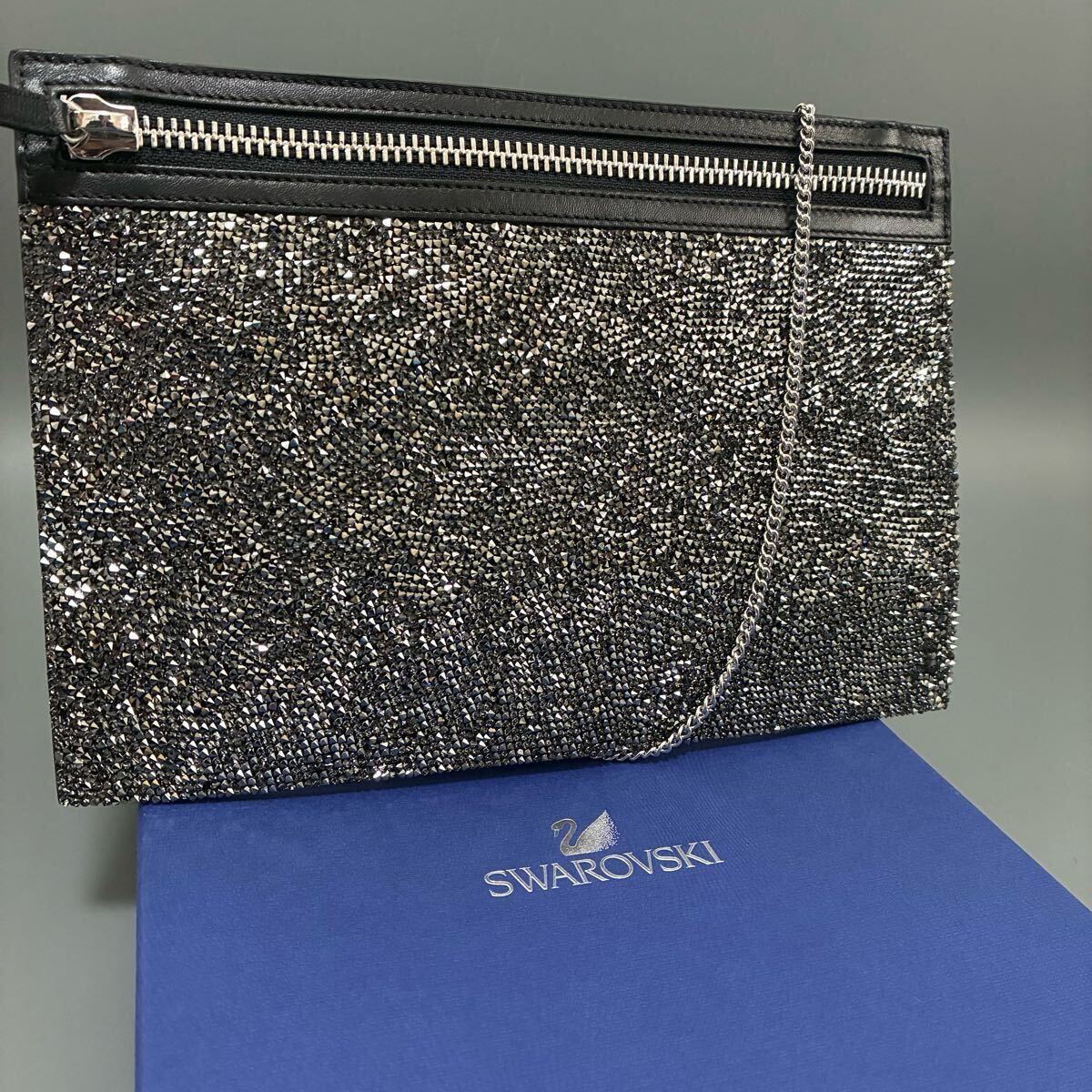 1円 超美品 SWAROVSKI スワロフスキー クリスタルレザー クロス 1円 超美品 SWAROVSKI スワロフスキー クリスタルレザー クロス