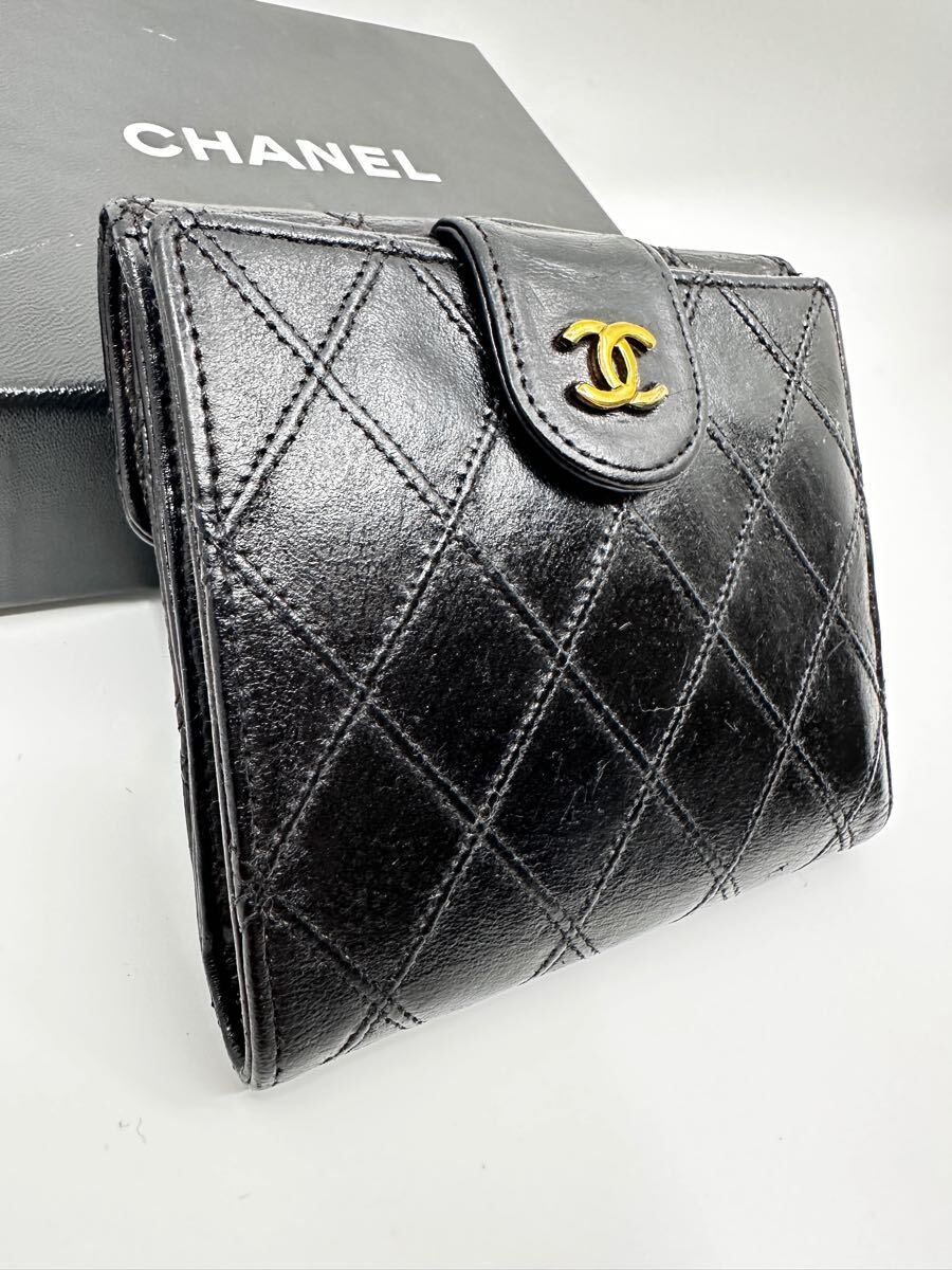 CHANEL シャネル ビコローレ マトラッセ 三つ折り財布 CHANEL シャネル ビコローレ マトラッセ 三つ折り財布