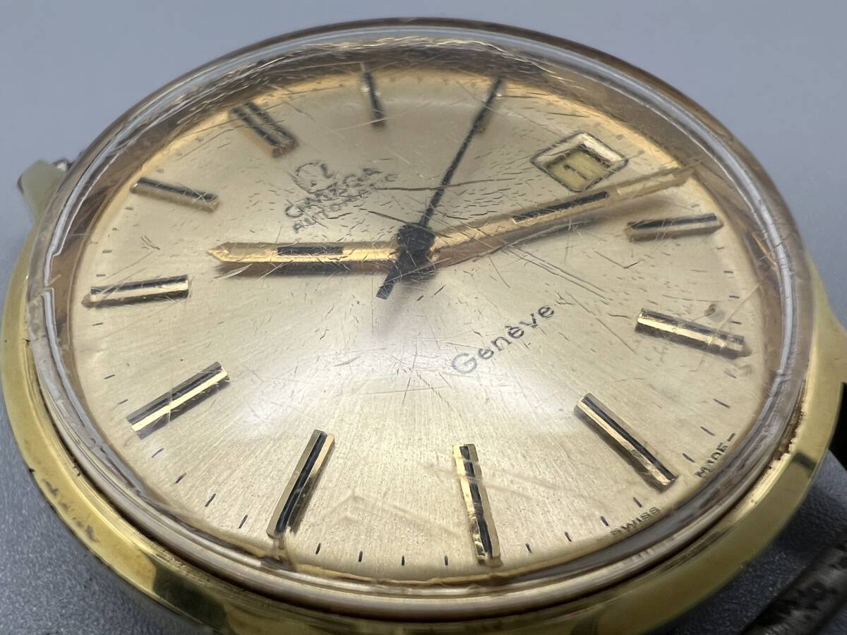 P60☆ 不動品 OMEGA Geneve 166.0163 Cal.1012 自動巻き デイト P60☆ 不動品 OMEGA Geneve 166.0163 Cal.1012 自動巻き デイト