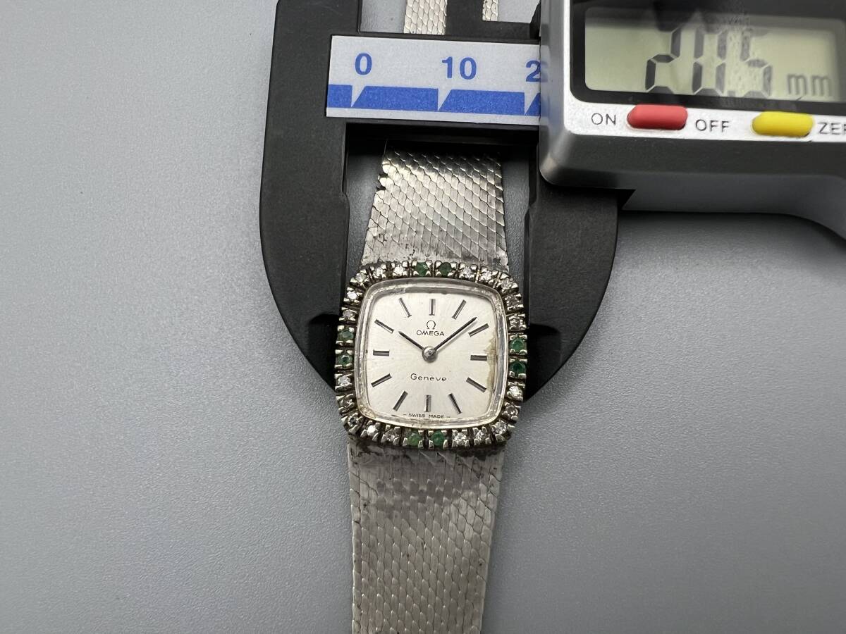P52☆不動品 OMEGA オメガ Geneve ジュネーブ ダイヤベゼル 手 P52☆不動品 OMEGA オメガ Geneve ジュネーブ ダイヤベゼル 手
