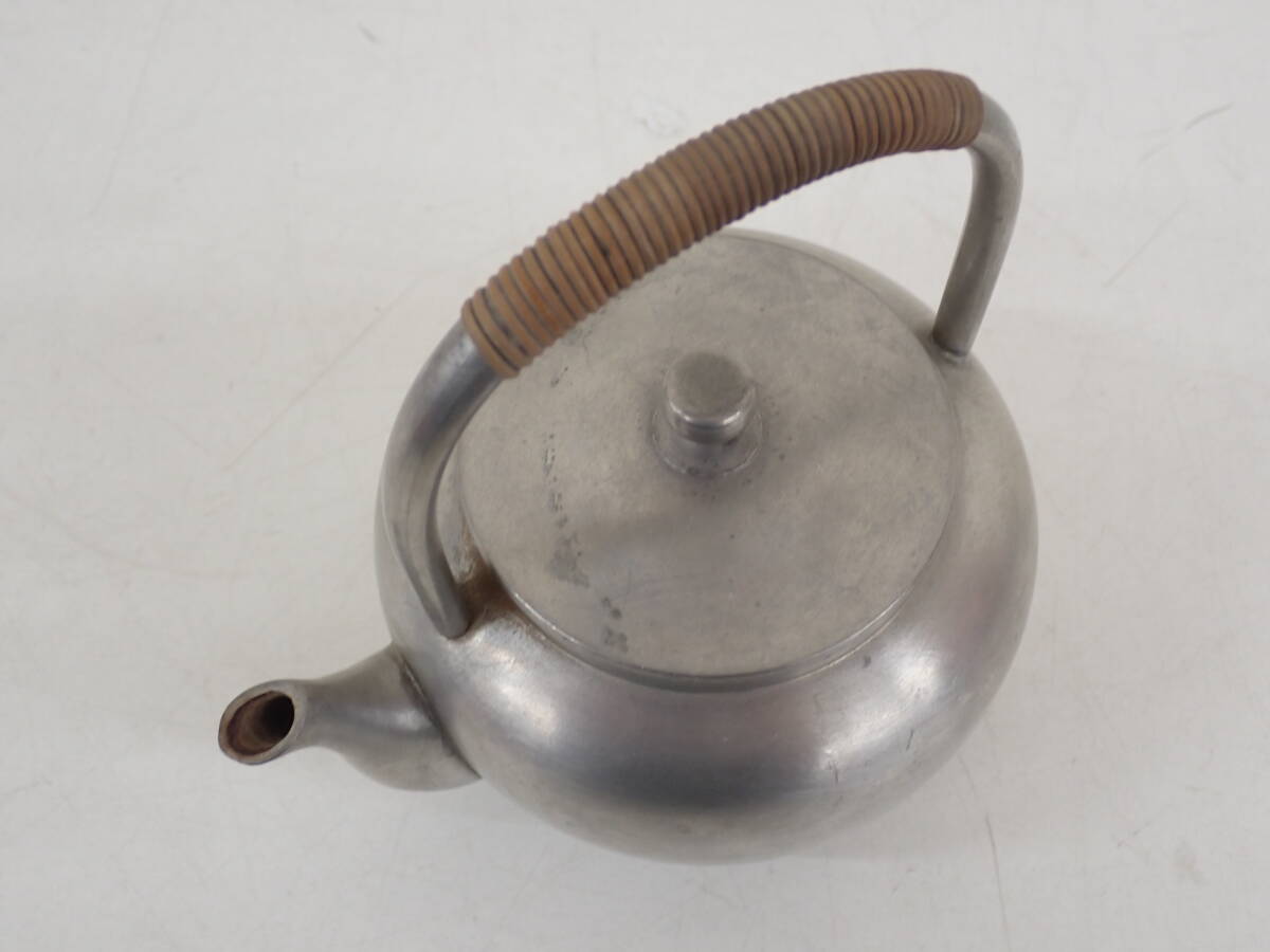 本錫 錫製 湯沸 急須兼用 共箱 煎茶器 横12.5cm 高さ12cm 重さ 本錫 錫製 湯沸 急須兼用 共箱 煎茶器 横12.5cm 高さ12cm 重さ
