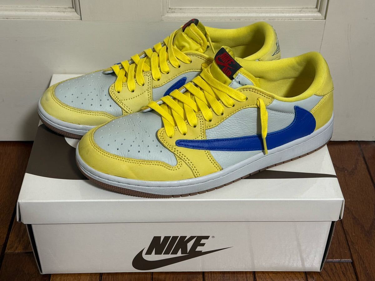 Travis Scott Nike WMNS AirJordan1 Retro Low OG Canary 27.5cm Travis Scott Nike WMNS AirJordan1 Retro Low OG Canary 27.5cm