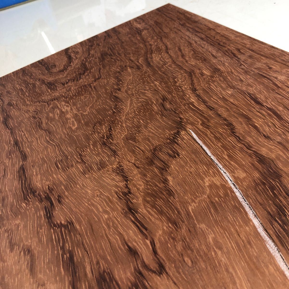 ブビンガ 一枚板 中杢 610×350×29×5.4キロ 100サイズ(板、シート