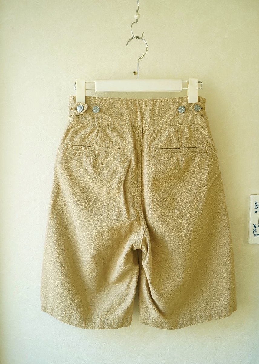 ★ 未使用タグ付き　SINME シンメ/ イエナ購(gòu)入*リネン混 バミューダハーフパンツ ベージュ /定価\19,000*古著のgplus広島　2504t3