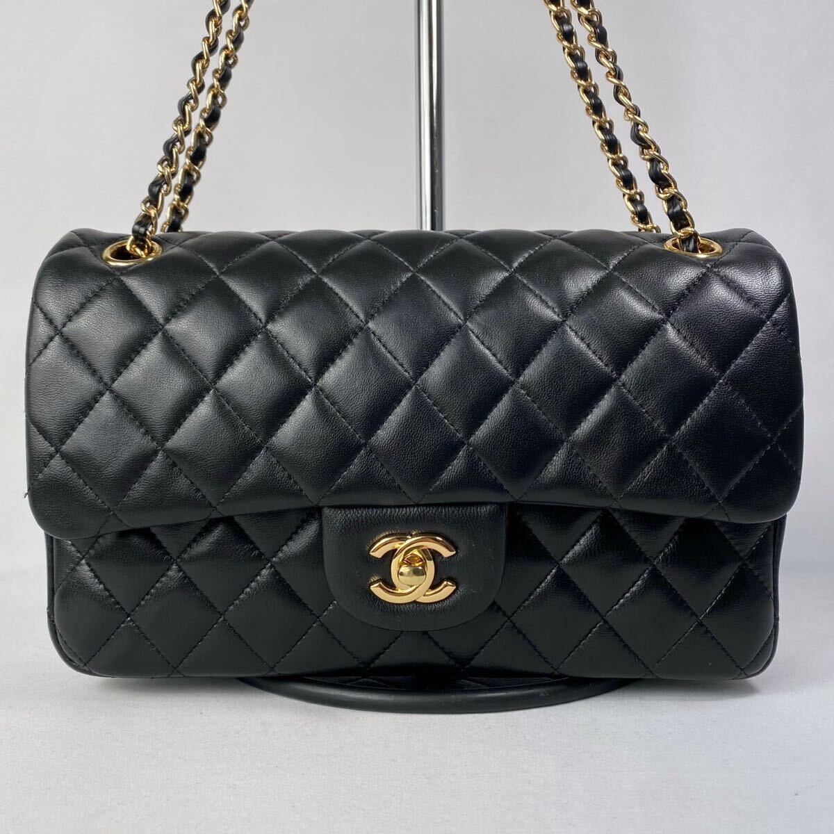 良品 CHANEL マトラッセ シャネル ラムスキン ココマーク ターン 良品 CHANEL マトラッセ シャネル ラムスキン ココマーク ターン