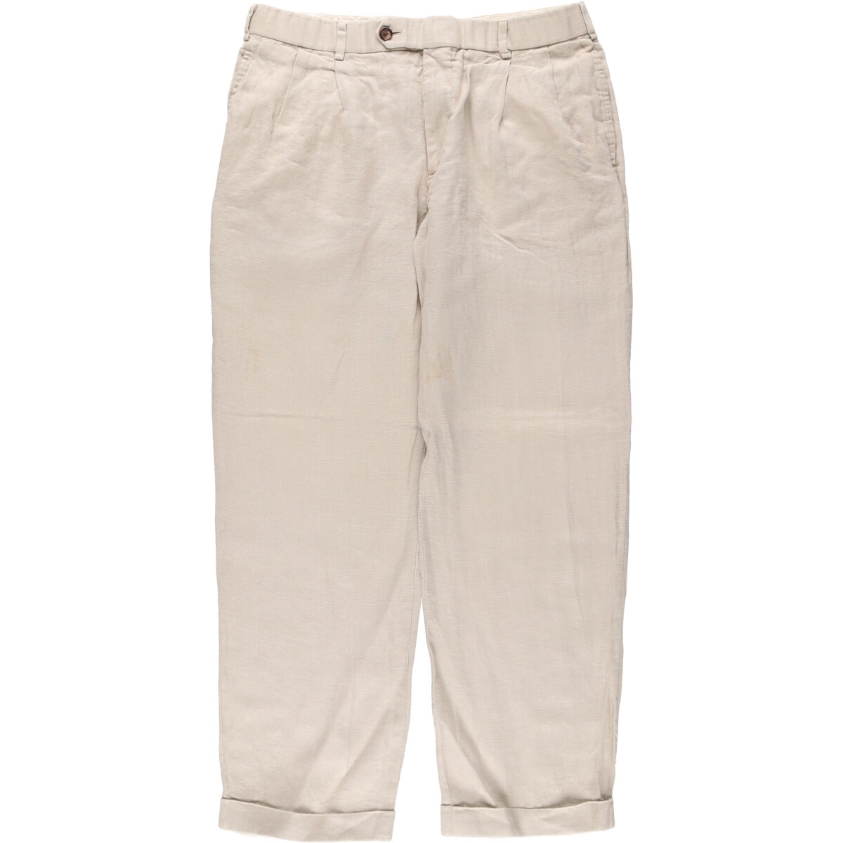 古著 ブルックスブラザーズ Brooks Brothers ESTABLISHED 1818 ツータック リネンパンツ スラックス メンズw32相當(dāng) /eaa537877