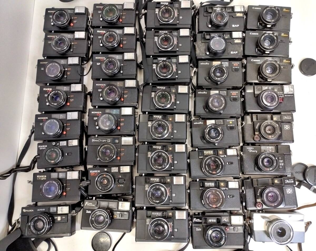 281 コンパクトフィルムカメラ 40台 まとめ KONICA C35 EF/EFD 281 コンパクトフィルムカメラ 40台 まとめ KONICA C35 EF/EFD