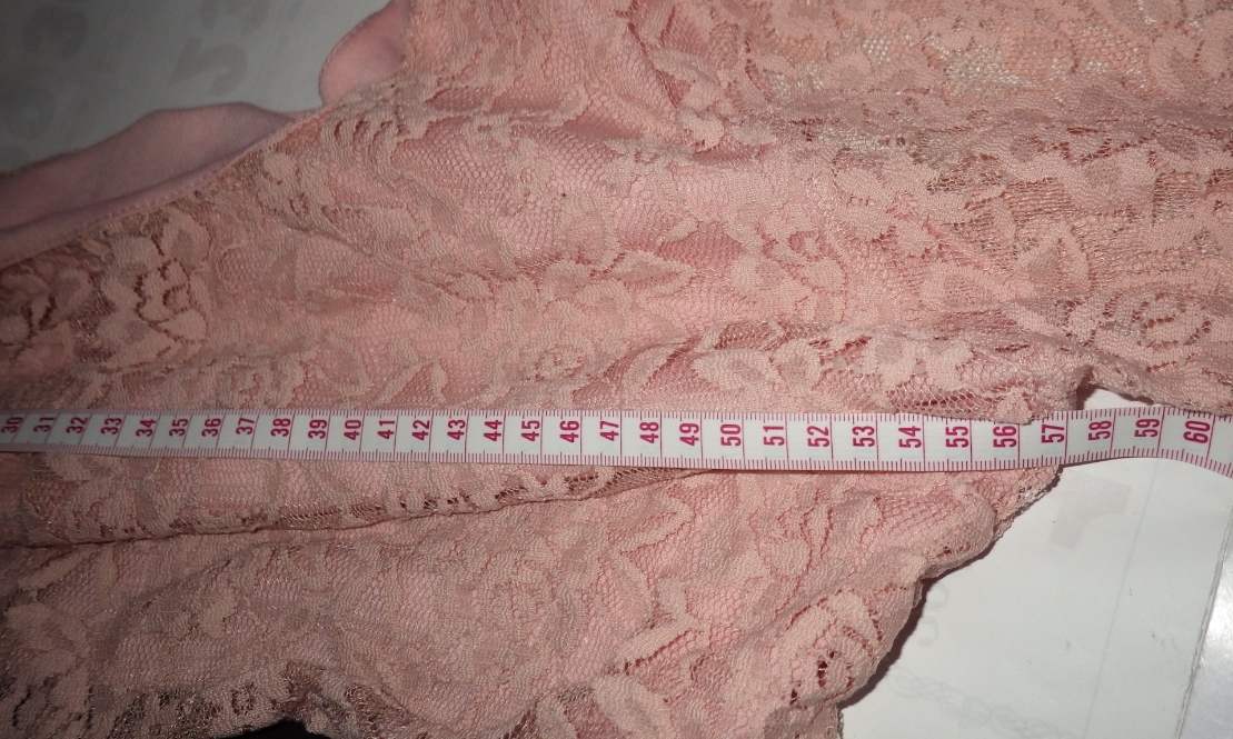 レース長袖ワンピース dazzy store デイジーストア2XLプラスサイズ ワンピース ピンク タグ表記2XL(3L) 大きいサイズ ★検索用ユニクロ_画像6