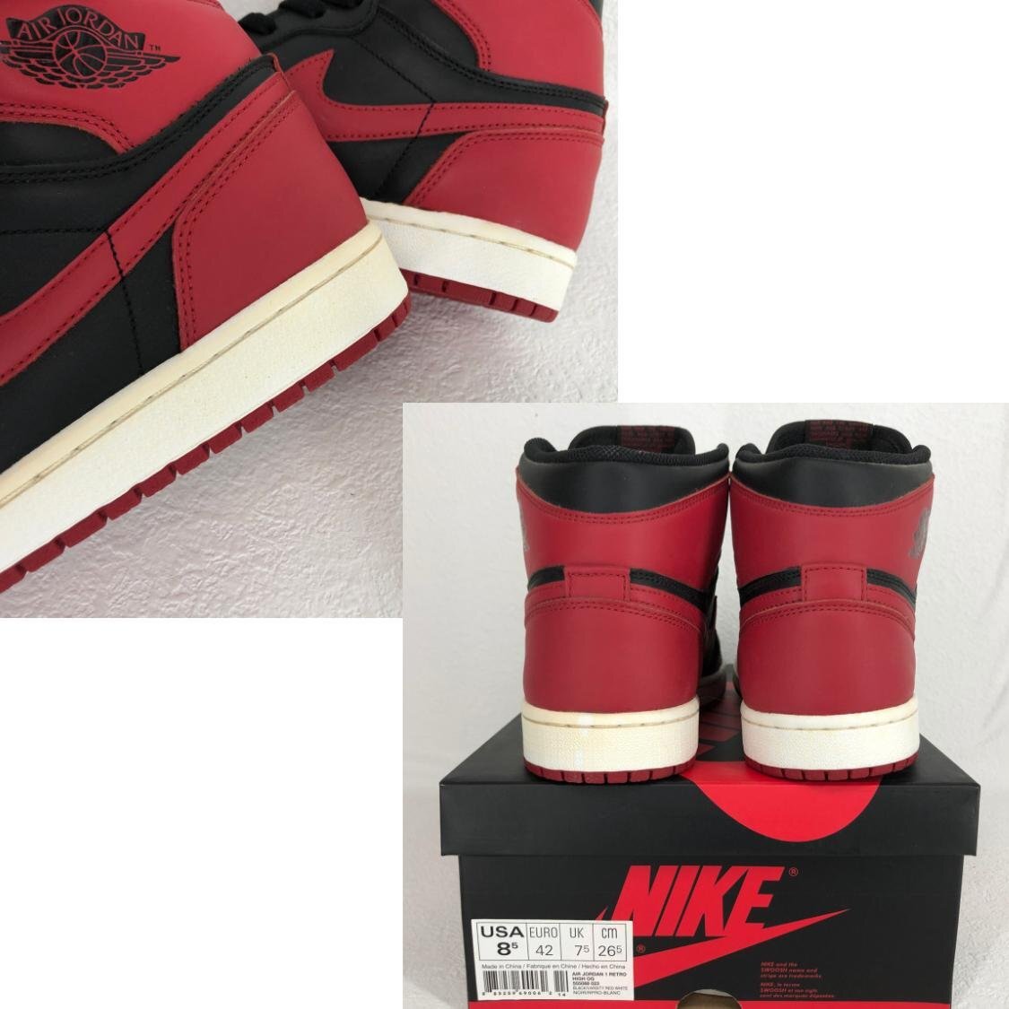 NIKE AIR JORDAN 1 RETRO HIGH OG ナイキ エアジョーダン 1 レトロ ハイ オージー 2013年制 555088-023 箱有 26.5cm MH632025042210