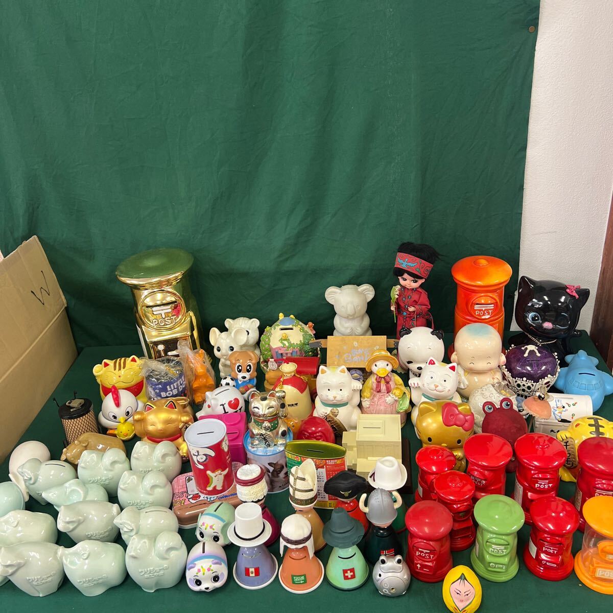 ○中古《貯金箱 まとめて》 昭和レトロ 置物 ノベルティ ポスト ○中古《貯金箱 まとめて》 昭和レトロ 置物 ノベルティ ポスト