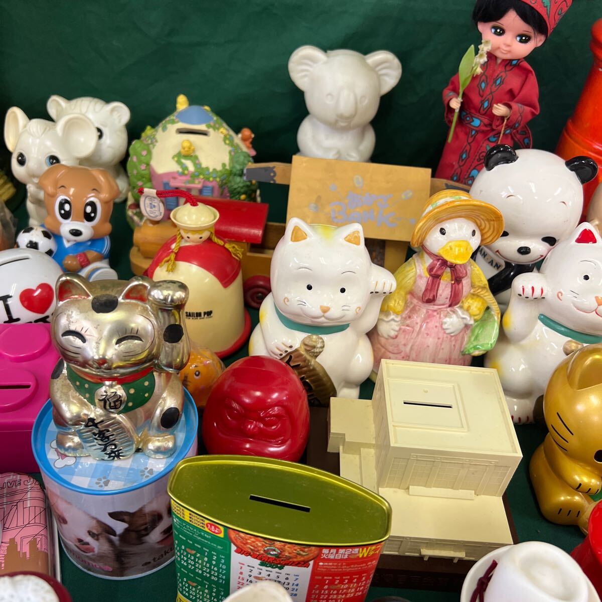○中古《貯金箱 まとめて》 昭和レトロ 置物 ノベルティ ポスト