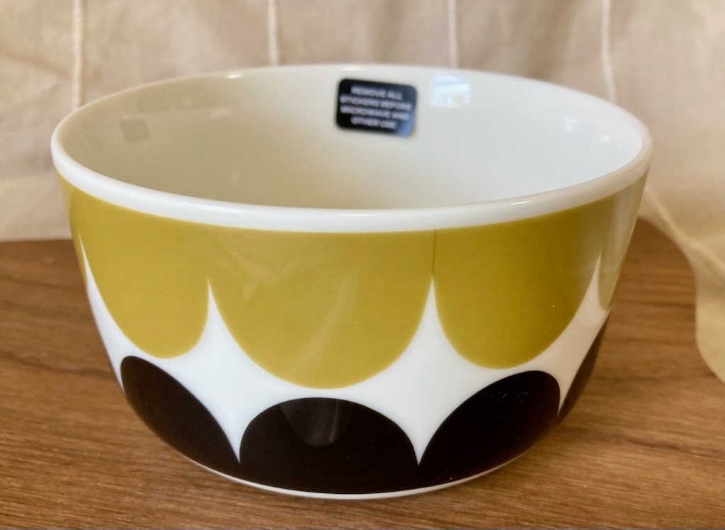  новый товар не использовался * Marimekko harka Hal ka миска Япония ограничение 500ml оливковый × черный marimekko