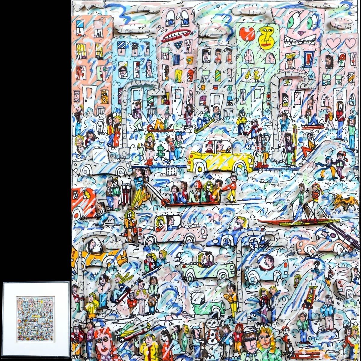 真作保証 ジェームス・リジィ James・Rizzi 「WINTER」 3Dシルク 真作保証 ジェームス・リジィ James・Rizzi 「WINTER」 3Dシルク