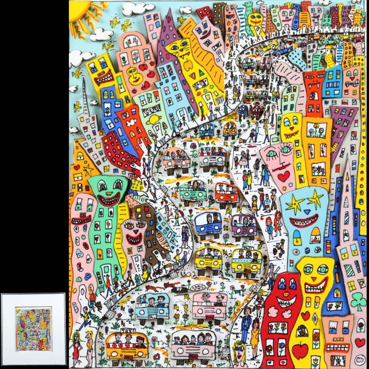 真作保証 ジェームス・リジィ James・Rizzi 「SPRING」 3Dシルク 真作保証 ジェームス・リジィ James・Rizzi 「SPRING」 3Dシルク