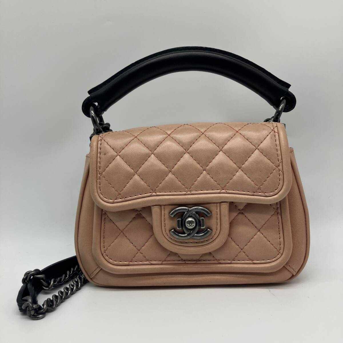 美品 CHANEL シャネル ココマーク カーフスキン 2way 美品 CHANEL シャネル ココマーク カーフスキン 2way