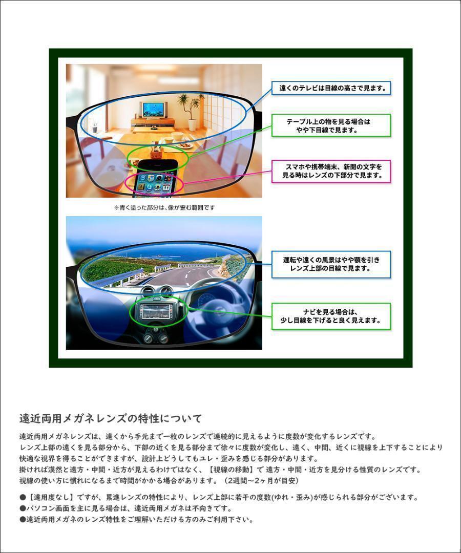 遠(yuǎn)近両用メガネ ウェリントン 鯖江メガネ HOYA 累進(jìn)屈折力レンズ付き 遠(yuǎn)用度數(shù)±0.00(度なし) 近用度數(shù)(+2.50) AK503 新品