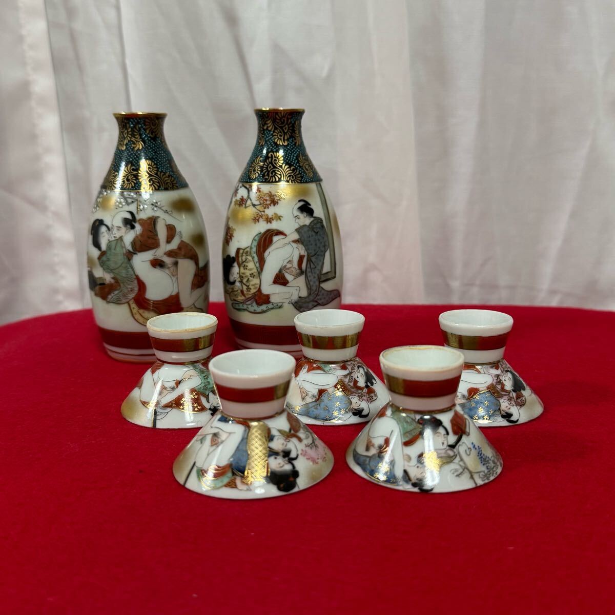 九谷焼 酒器 徳利 盃 お猪口 酒器セット 酒盃 浮世絵 春画(酒器 九谷焼 酒器 徳利 盃 お猪口 酒器セット 酒盃 浮世絵 春画(酒器