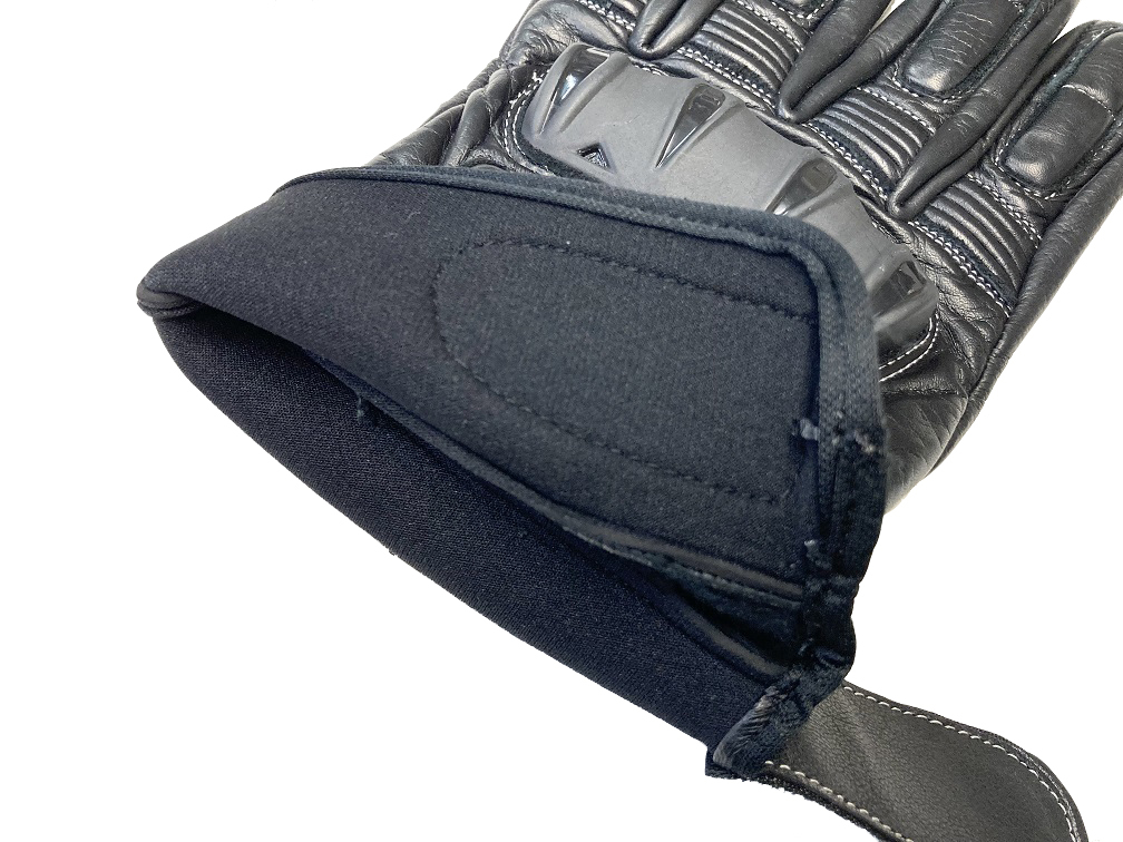 【 サイズS 】アウトレット品　ナックルガード付き 牛革グローブ　HGGP-OT1　カラー：ブラック