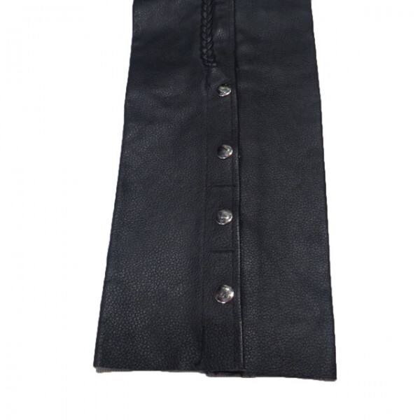 【売り切り特価！セール！】HOT LEATHER　ホットレザー　レース　レザーチャップス　カラー：ブラック　サイズ：3XS