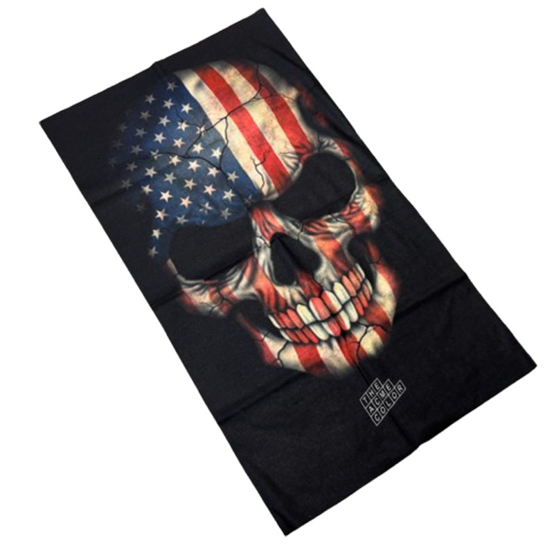 【メール便送料無料】ストレッチ素材チューブマスク『USA SKULL』BUFF-USASKULL バフマスク　BUFF MASK バイク