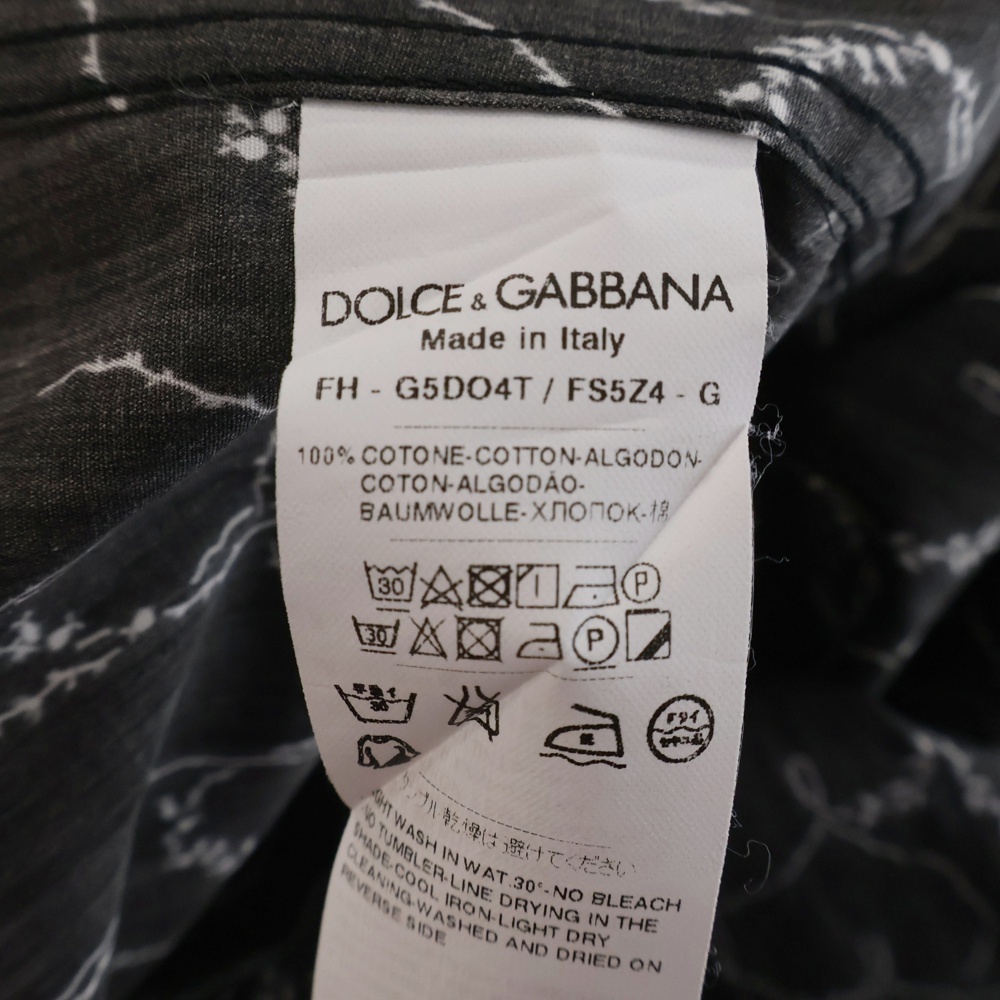 DOLCE & GABBANA ドルチェアンドガッバーナ 総柄 カウボーイ ボタンシャツ ブラック G5DO4T