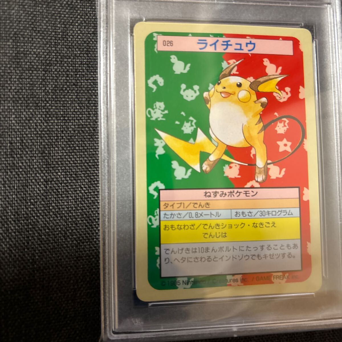 ポケカ トップサン Topsun ライチュウ 裏面緑 Raichu Green Back