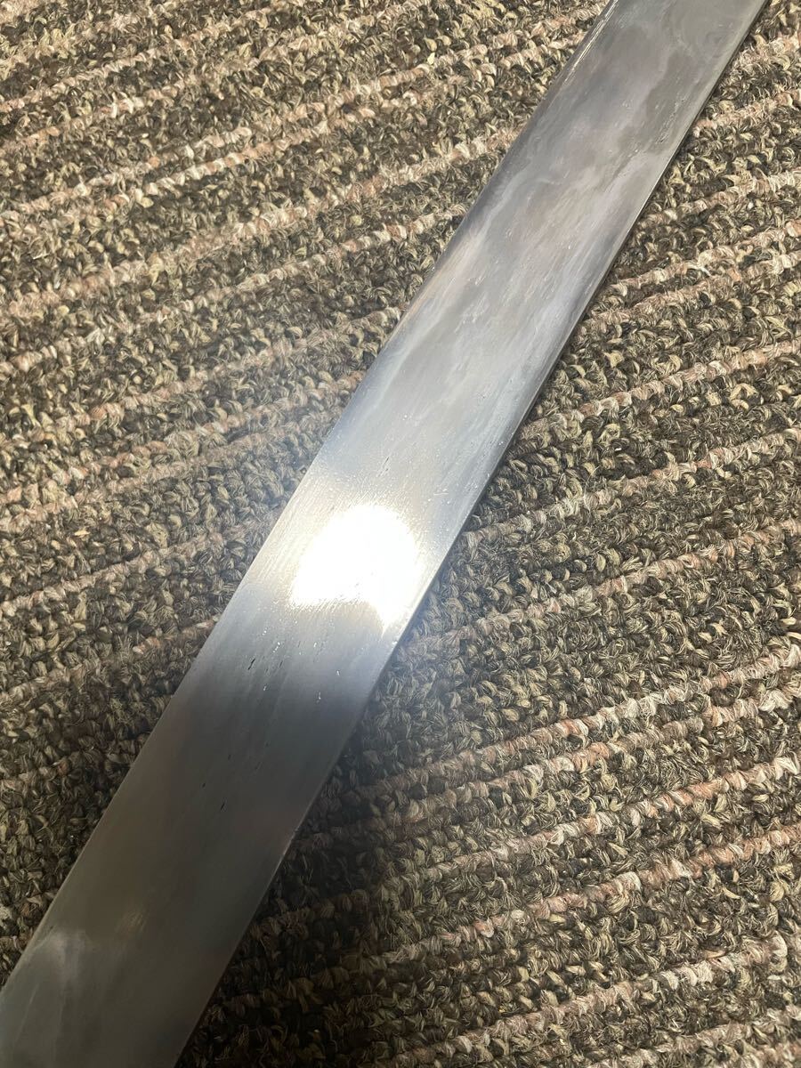No.01342 包丁 マグロ包丁 先丸型 玉鋼 墨流 雲流 未使用品(刺身 No.01342 包丁 マグロ包丁 先丸型 玉鋼 墨流 雲流 未使用品(刺身