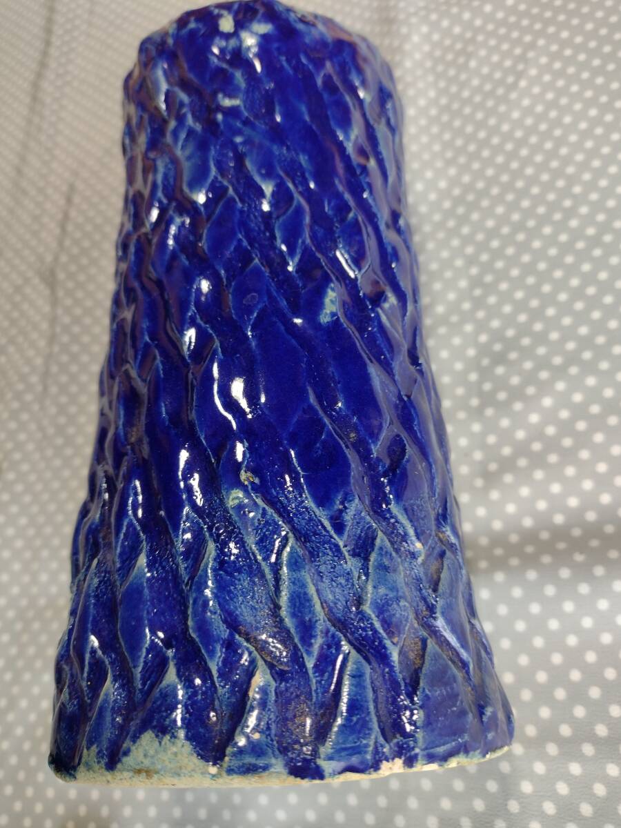 花瓶 鉢 生け花 生花 花器 水盤 高台 フラワーベース 華道 華道具 フラワーポット インテリア 飾り 一輪差し 一輪挿し 陶磁器 陶器 青 即決
