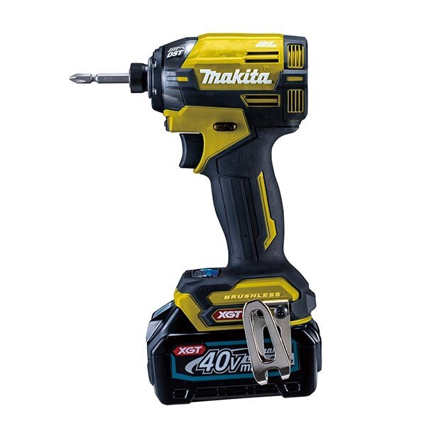 ★未使用 保管品 makita【マキタ TD002GDXFY 40Vmax 2.5Ah 充電式インパクトドライバ バッテリー2個，急速充電器付き】 001♪未使用品♪マキタ makita 40Vmax充電式インパクトドライバ TD002GDXFY