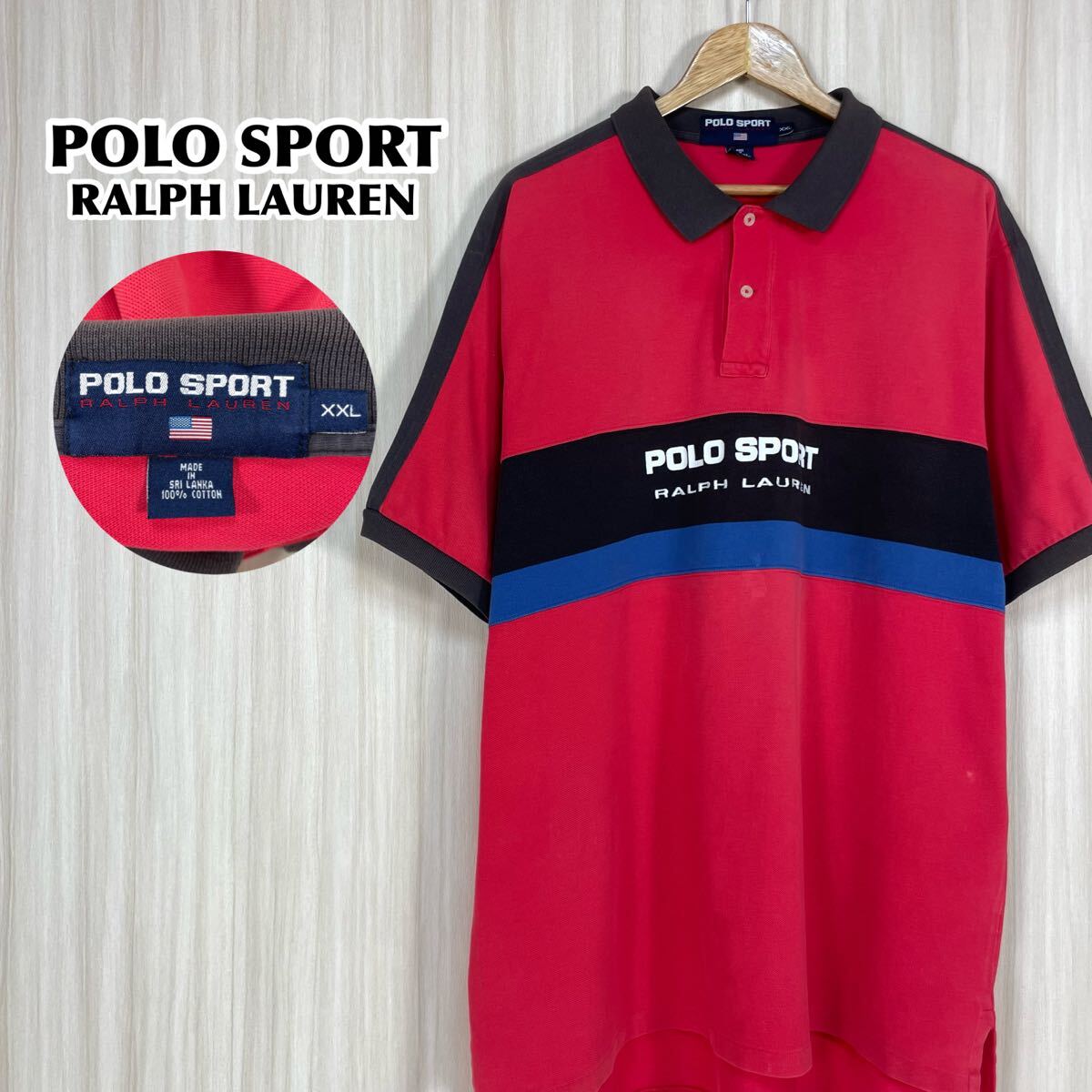 入手困難 POLO ポロスポーツ ビッグロゴ 半袖ポロシャツ XXL 入手困難 POLO ポロスポーツ ビッグロゴ 半袖ポロシャツ XXL
