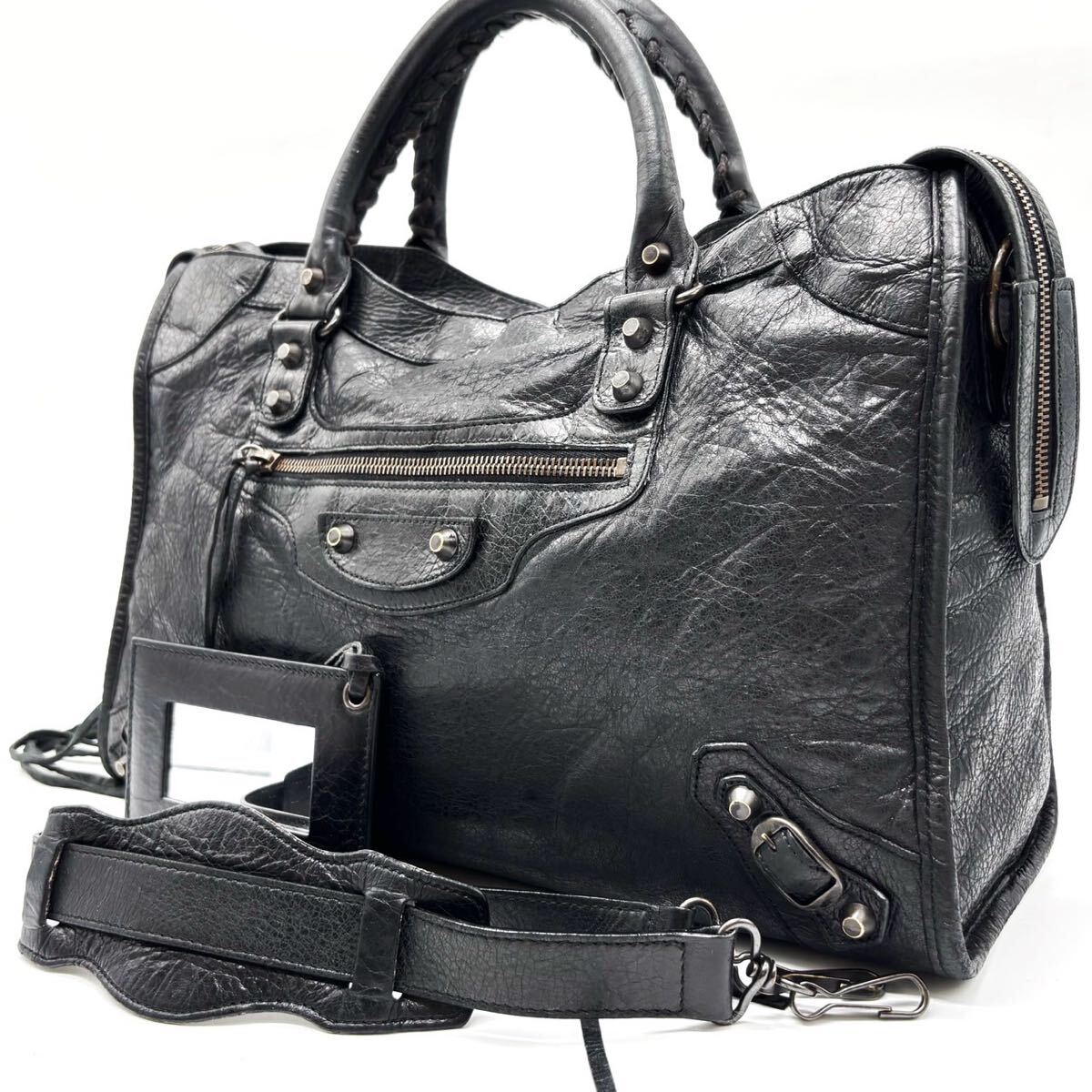 1円【極上】BALENCIAGA バレンシアガ 2way ザ シティ ショルダー 1円【極上】BALENCIAGA バレンシアガ 2way ザ シティ ショルダー