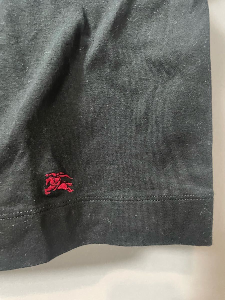 BURBERRYバーバリーロンドン半袖Tシャツカットソーロゴ黒トップスレディース