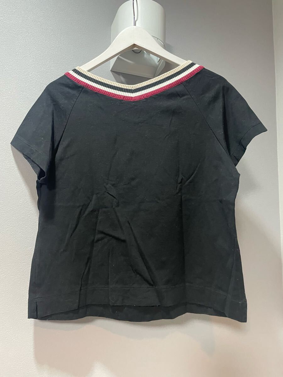 BURBERRYバーバリーロンドン半袖Tシャツカットソーロゴ黒トップスレディース