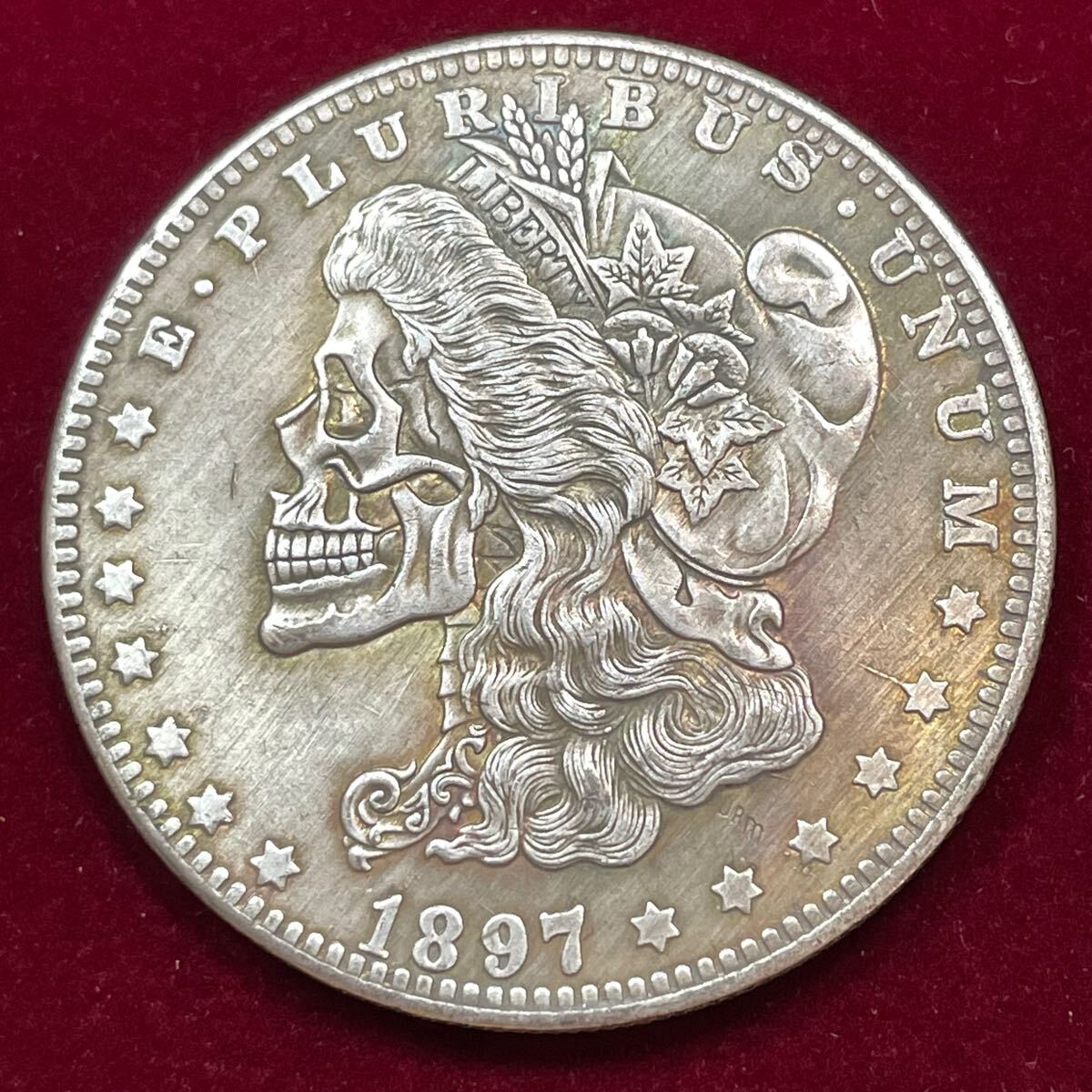 外国古銭 アメリカ 1897年 ホーボーニッケルコイン 髑髏 硬貨 外国古銭 アメリカ 1897年 ホーボーニッケルコイン 髑髏 硬貨
