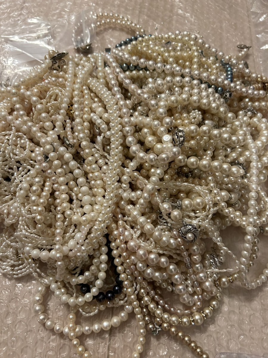 真珠ネックレスおまとめ《約2.5kg 》アコヤ,南洋,淡水 パール 真珠ネックレスおまとめ《約2.5kg 》アコヤ,南洋,淡水 パール