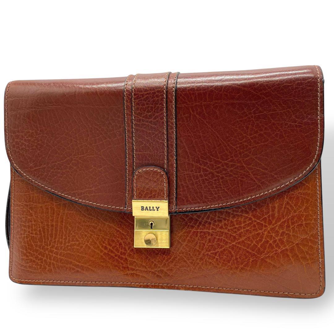 美品 BALLY バリー クラッチバッグ セカンドバッグ レザー 鍵 美品 BALLY バリー クラッチバッグ セカンドバッグ レザー 鍵