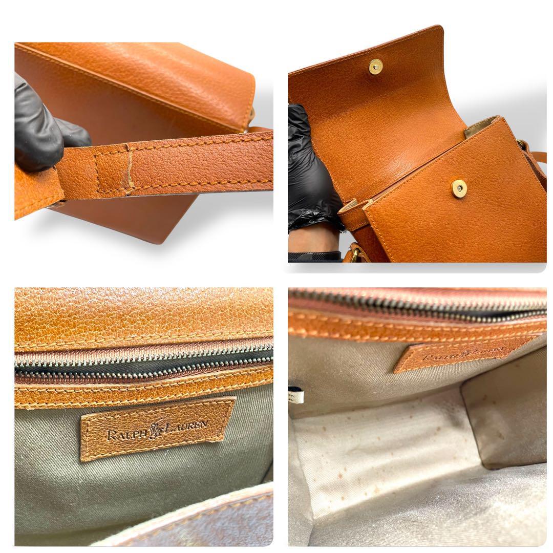 美品 ラルフローレン RalphLauren レザーショルダーバッグ 美品 ラルフローレン RalphLauren レザーショルダーバッグ