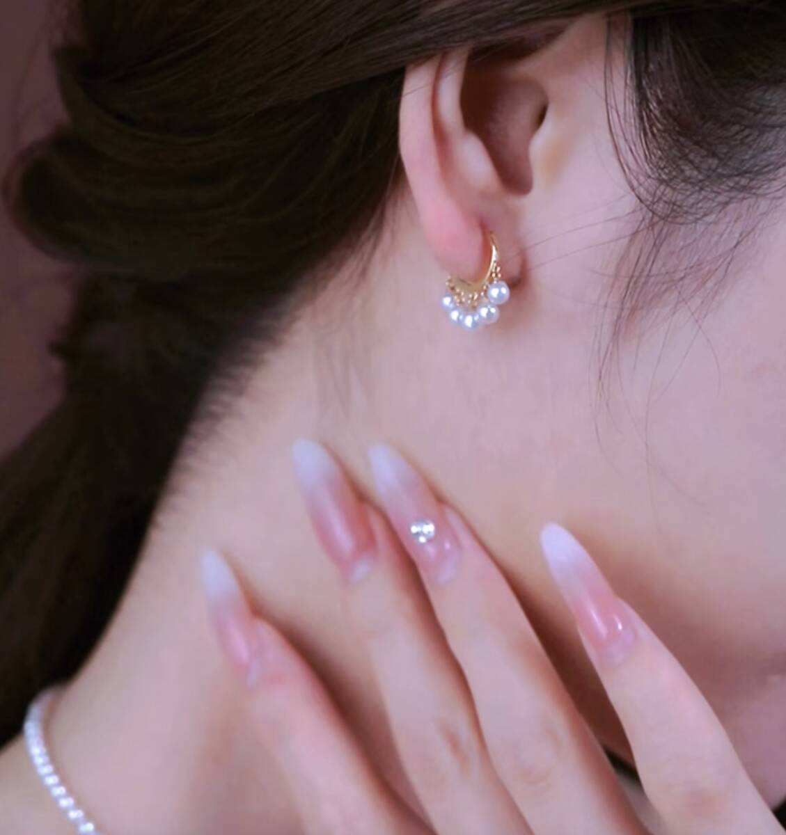 K18YG あこや真珠 ピアス フープピアス リングピアス 18K YG K18YG あこや真珠 ピアス フープピアス リングピアス 18K YG